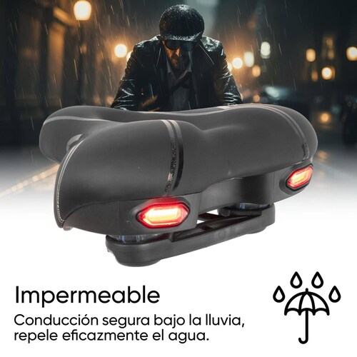 Asiento para bicicleta para mujer con led y herramientas (llave allen y llave inglesa) WL-196L Veale 