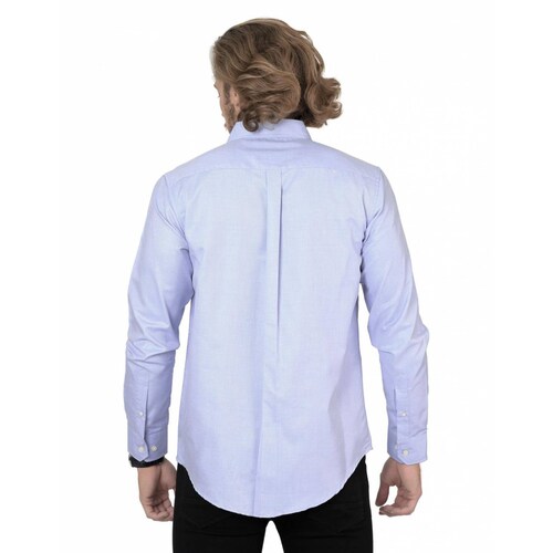 Camisa Hombre Casual Azul Long Beach Polo Club 75100156 .