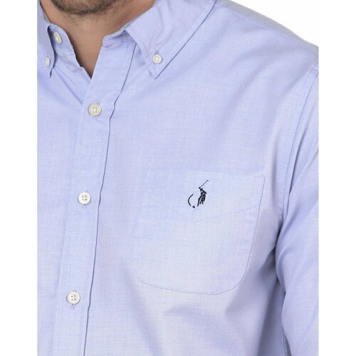 Camisa Hombre Casual Azul Long Beach Polo Club 75100156 .