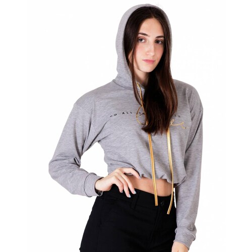Sudadera Mujer Moda Con Capucha Gris Stfashion 69703869 .