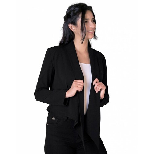 Saco Mujer Casual Cardigan Negro Stfashion 72604223 .