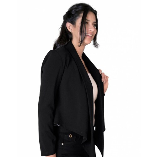 Saco Mujer Casual Cardigan Negro Stfashion 72604223 .