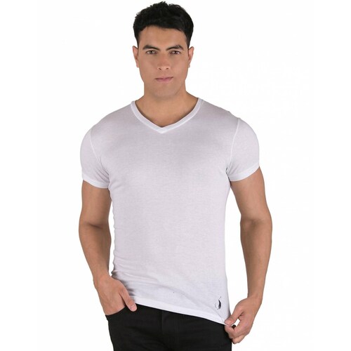 Playera Hombre Básico Blanco Long Beach Polo Club 64500014 .