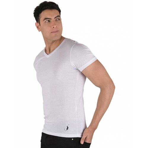 Playera Hombre Básico Blanco Long Beach Polo Club 64500014 .