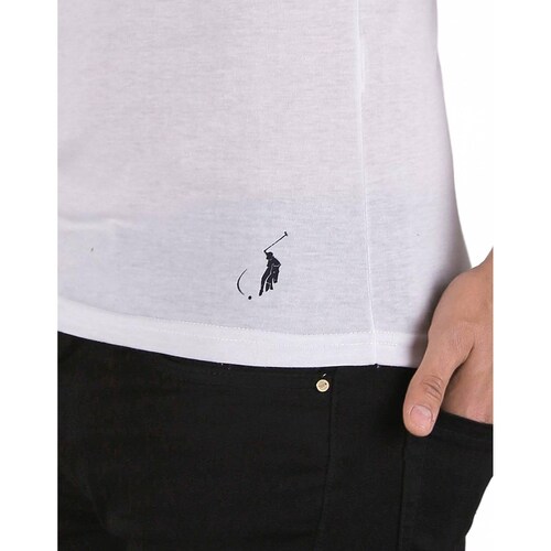 Playera Hombre Básico Blanco Long Beach Polo Club 64500014 .