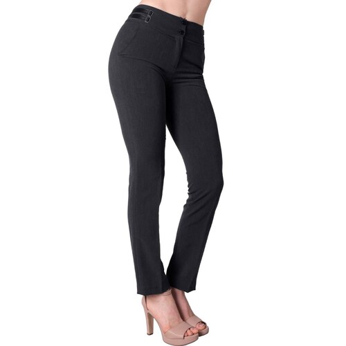 Pantalón Mujer Vestir Recto Gris Barbary 65703003 Oxford 15