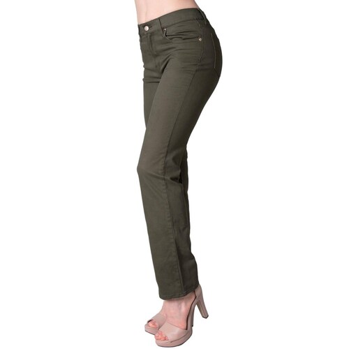 Pantalón Mujer Casual Recto Verde Oggi 59102051 Olivo 7