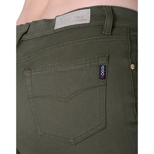 Pantalón Mujer Casual Recto Verde Oggi 59102051 Olivo 7