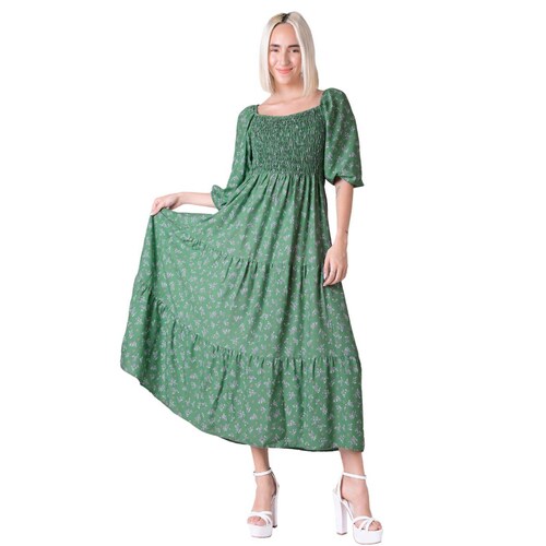 Vestido Mujer Casual Verde Stfashion 64104728 .