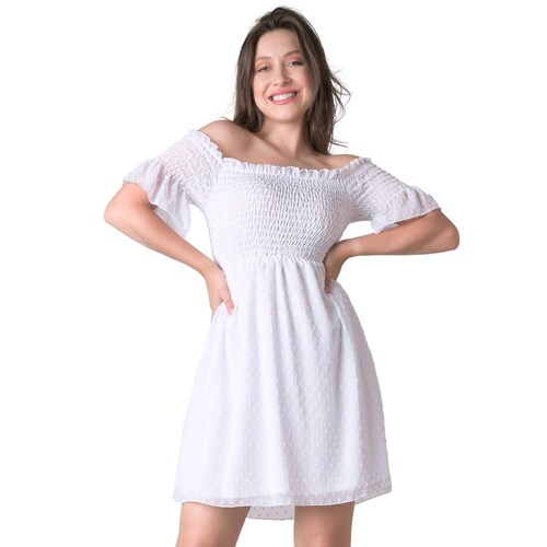 Vestido Mujer Casual Blanco Stfashion 64104775 .