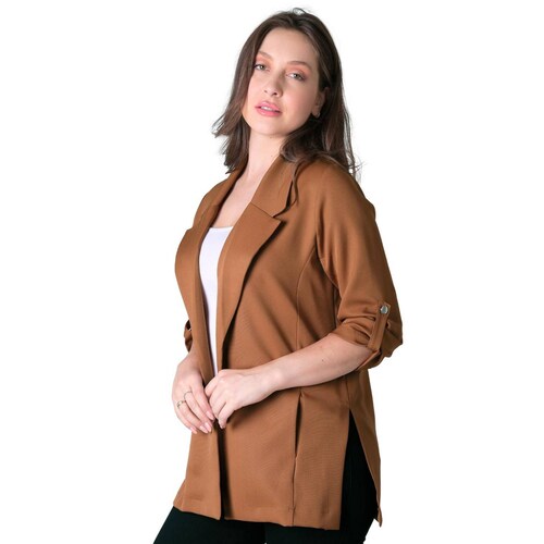 Saco Formal Blazer Mujer Café Stfashion 79304625 .