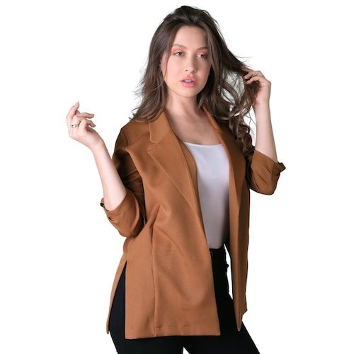 Saco Formal Blazer Mujer Café Stfashion 79304625 .