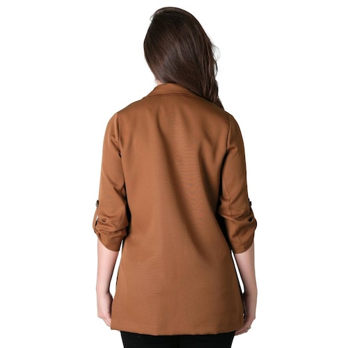 Saco Formal Blazer Mujer Café Stfashion 79304625 .