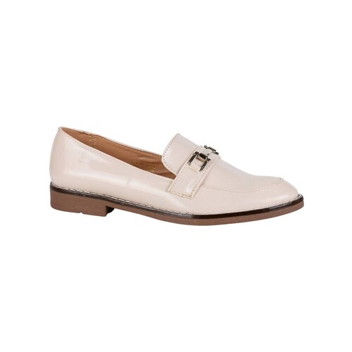 Zapato Mujer Mocasín Vestir Piso Beige Stfashion 06203901 