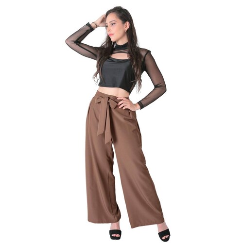 Pantalón Mujer Moda Recto Beige Stfashion 69704806 .