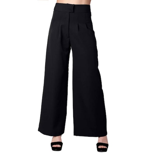 Pantalón Mujer Vestir Recto Negro Stfashion 79305038 .