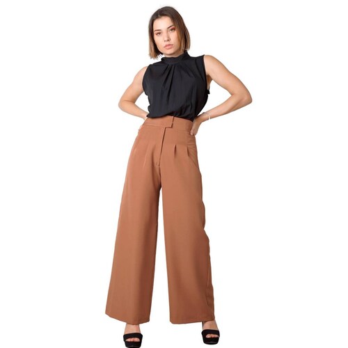 Pantalón Mujer Vestir Recto Café Stfashion 79305039 