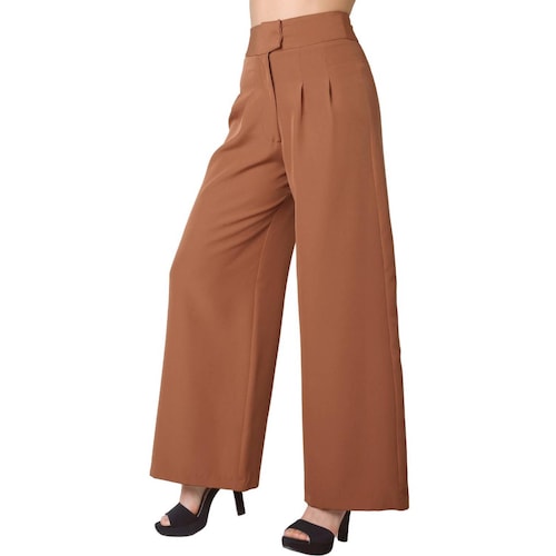 Pantalón Mujer Vestir Recto Café Stfashion 79305039 
