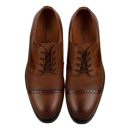 Zapato Hombre Oxford Vestir Café Cristian Gallery 14003903 .