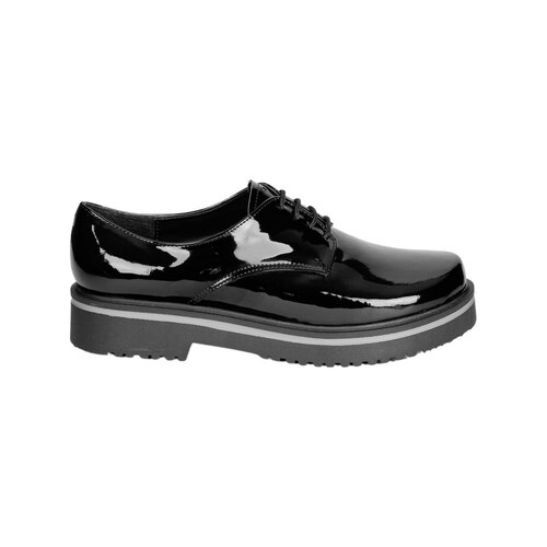 Zapato Mujer Oxford Casual Tacón Negro Stfashion 00303209 .