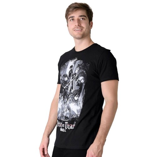 Playera Hombre Moda Camiseta Negro Attack On Titan 56505024 