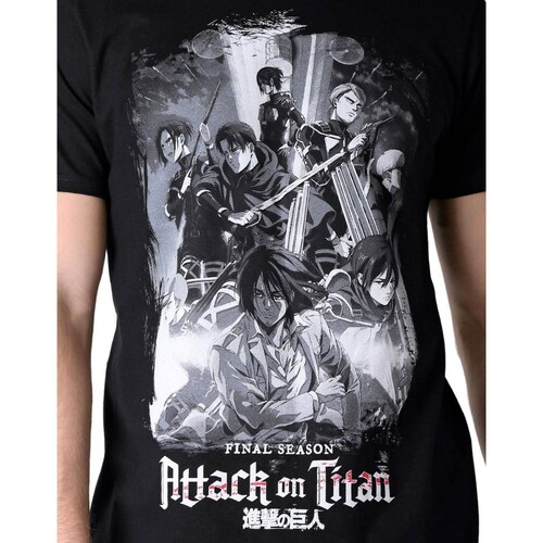 Playera Hombre Moda Camiseta Negro Attack On Titan 56505024 