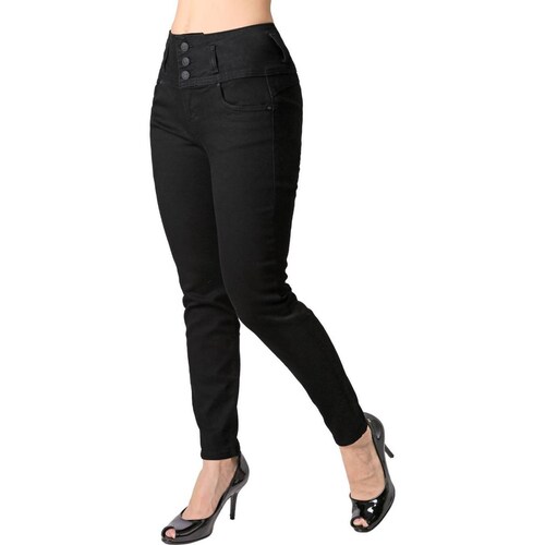Jeans Mujer Moda Skinny Negro Furor Cartagena 62106828 
