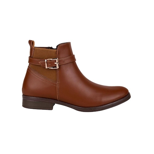 Botin Mujer Casual Piso Café Stfashion 24104102 .