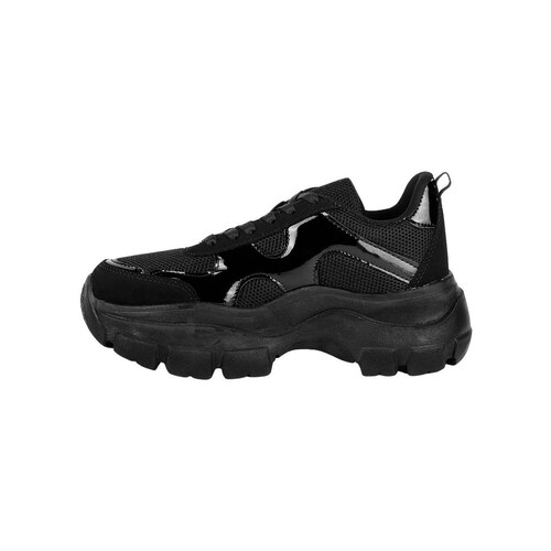 Tenis Mujer Casual Plataforma Negro Stfashion 16904106 .