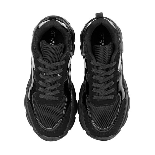 Tenis Mujer Casual Plataforma Negro Stfashion 16904106 .