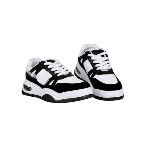 Tenis Mujer Casual Blanco Negro Via Urbana 06804102 