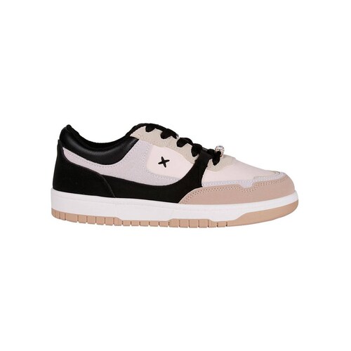Tenis Mujer Casual Negro Beige Via Urbana 06804104 