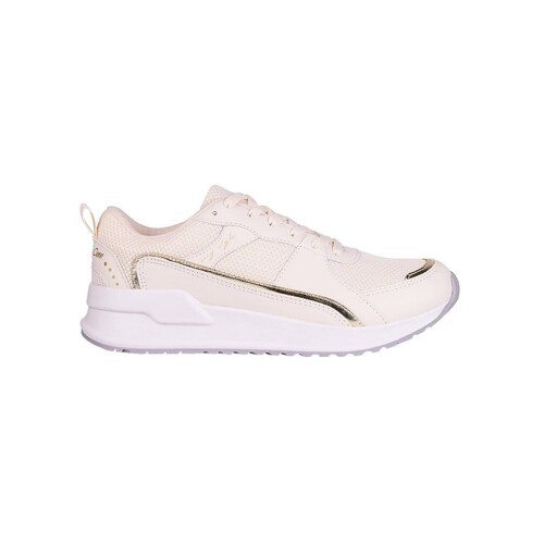 Tenis Mujer Casual Cuña Crema Lady One 08604104 