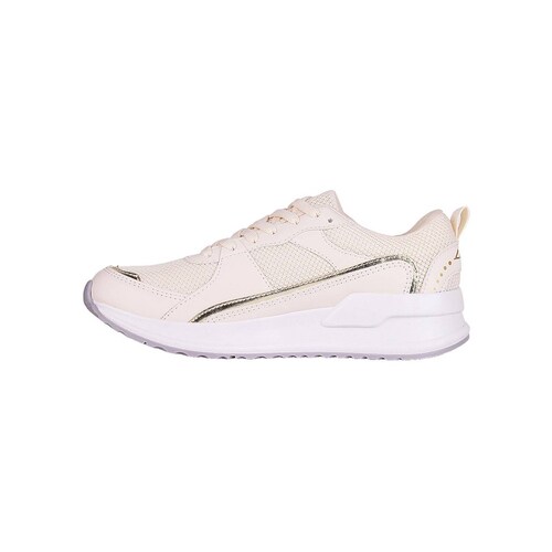 Tenis Mujer Casual Cuña Crema Lady One 08604104 