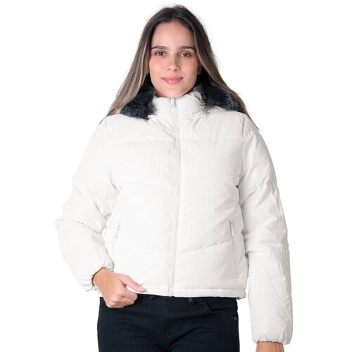 Chamarra Mujer Con Capucha Blanca Roosevelt 50105233 