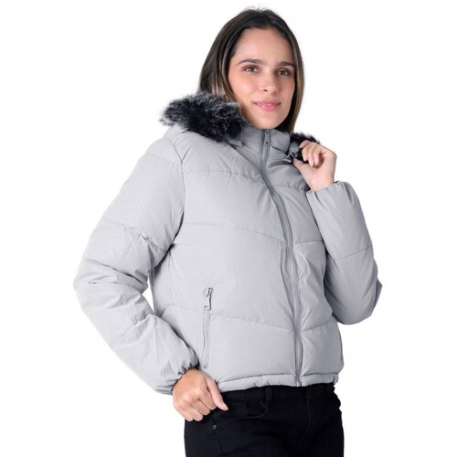 Chamarra Mujer Con Capucha Gris Roosevelt 50105230 