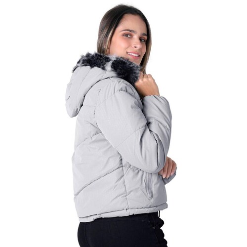 Chamarra Mujer Con Capucha Gris Roosevelt 50105230 
