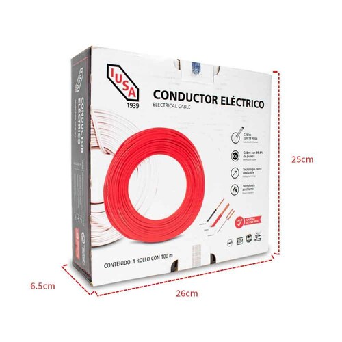 Cable THW-LS/THHW-LS CE RoHS 14 AWG en caja color blanco 