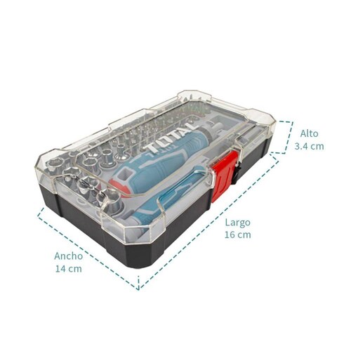 Juego de destornillador tipo matraca con puntas y dados, 55 piezas 