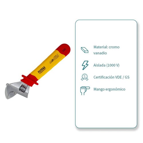 Llave ajustable dieléctrica 8 