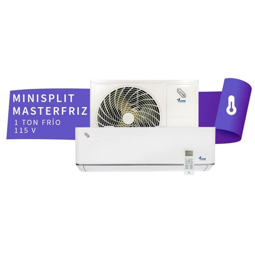 Aire acondicionado, frio 115 V, 1 ton, inverter, mini split 