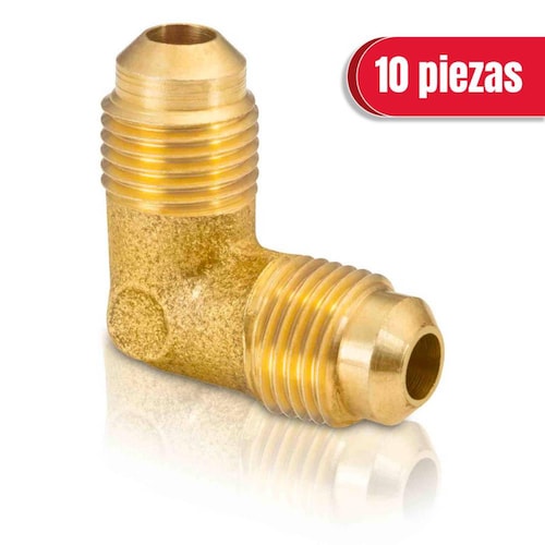 Codo unión 90 3/8 x 3/8 10 pzas 