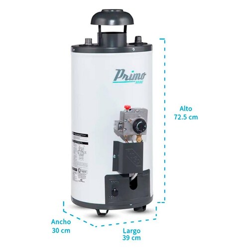 Calentador de Paso, Primo Plus, 6 L. Gas Natural 
