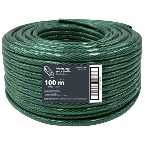 Rollo de Manguera Flexible Tricapa, IUSA, 100 m de 3/4" 