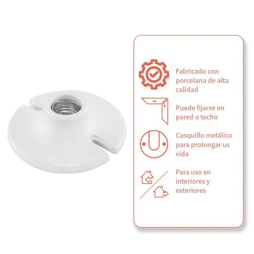 Portalámpara redondo de 102 mm embolsado 