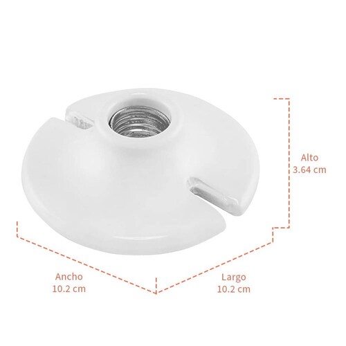 Portalámpara redondo de 102 mm embolsado 
