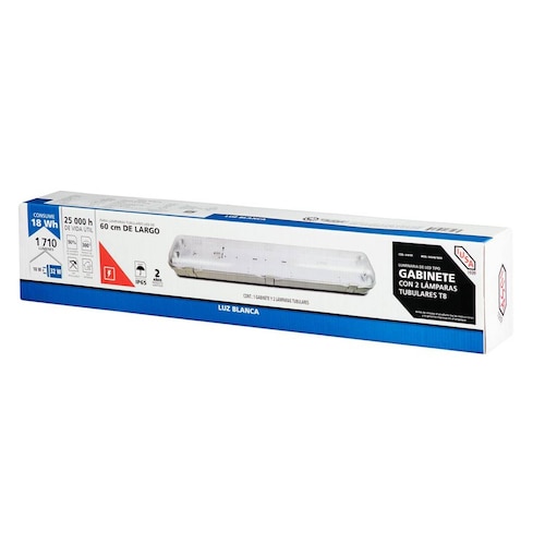 Gabinete con tubo LED 18 W 61 cm 