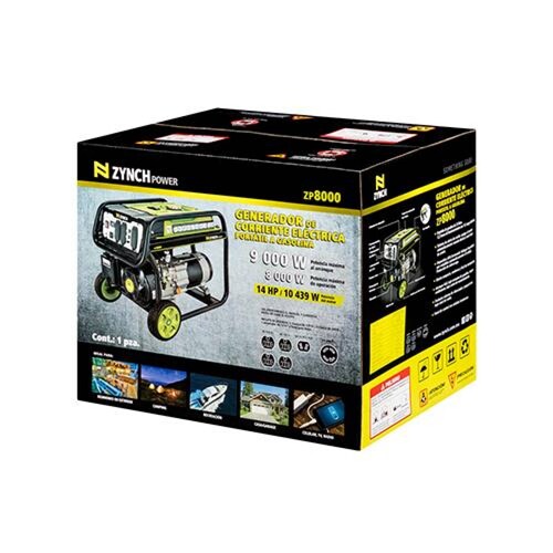 Generador eléctrico a gasolina Zynch 9000 W 14 HP 