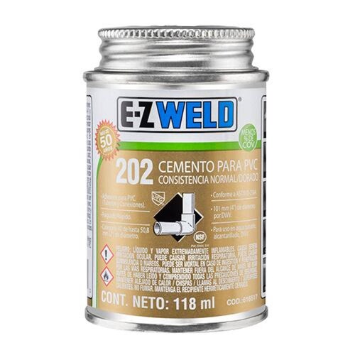 Cemento PVC C40, mod. 202 transparente, E-Z WELD 240ml 