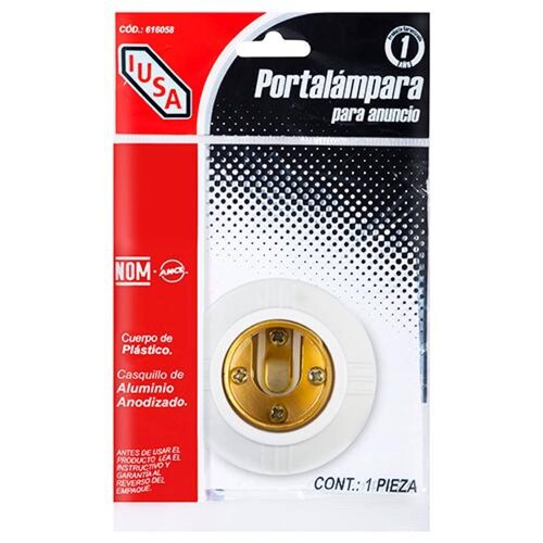 Portalámpara de baquelita para anuncio 